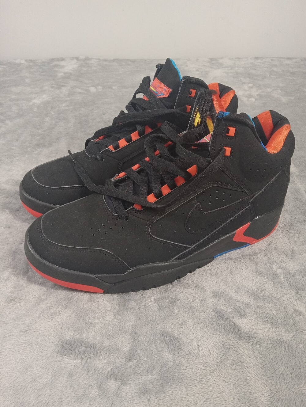 Nike Air Flight Lite Mid Black Orange Blue Scottie Pippen Size 8.5 NWT